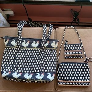 Vera Bradley Chanticleer chicken & egg set